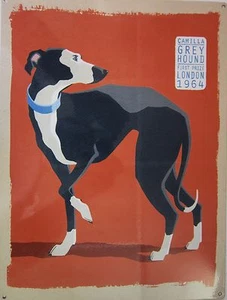 Camilla Grey Hound Metal Sign - Picture 1 of 1