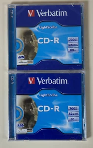 Verbatim LightScribe CD-R 700 MB 52X/ Lot de 2 CDs NEUFS BLISTER - Bild 1 von 2