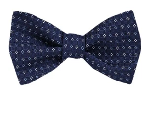 Men's 100% Silk Designer Self Tie Pattern Woven Bowtie- NWT - Picture 1 of 3