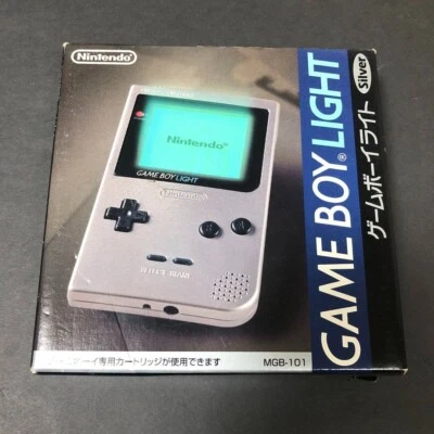 Game Boy Light Silver Hobby Toy Console GB hard MGB-101 In Box 1998 Nintendo - Image 1 of 4