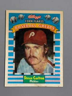 1991 Kellogg's Corn Flakes Baseball Greats #8 Steve Carlton Foto 1 de 2