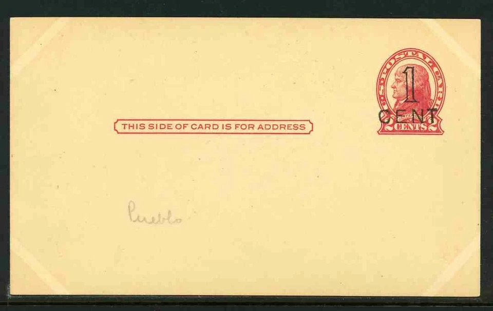 Scott UX33 1c Re-Value Surcharge UPSS S45-36 Pueblo 9D12 55 - Image 1 of 2