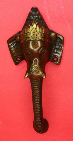 Elephant Shape Victorian Style Handmade Brass Wardrobe Window Door Pull Handle Cover