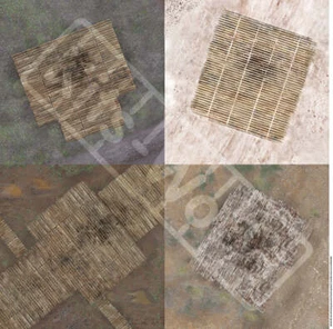 Kits-World B48-490 1:48 Revetments WW1-4 670mm x 670mm Self-Adhesive Matt Vinyl  - Picture 1 of 1