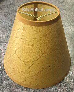 Rustic Bulb-Clip Faux "Crackle" Table Desk Light LAMP SHADE Cottage Cabin Decor - Picture 1 of 9