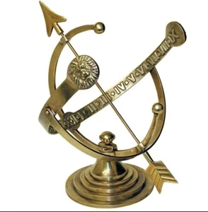 18-Inch Brass Armillary Sundial A Classic Garden Timepiece Brass & Aluminium - Picture 1 of 5