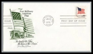 US FDC # 1597 15c Flag, land of the Free Artmaster 1978, 9p1908 - Picture 1 of 1