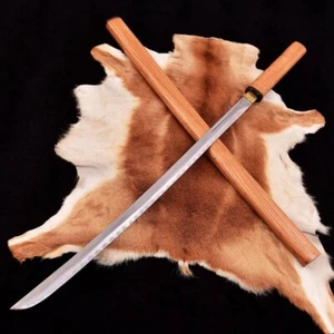 Japanese Battle Sword Samurai Katana Sharp Damascus Steel Blade Full Tang Ninja - Picture 1 of 7