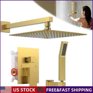 10 Inch All-Copper Shower Head with Handshower Square Shower Head for Bathroom - Picture 1 of 12