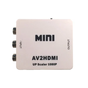 Mini convertidor de video compuesto AV/CVBS a HDMI HD 720p/ 1080p (3RCA a HDMI) - Imagen 1 de 5