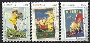 AUSTRALIEN 2023 GOLDEN AGE OF TRAVEL POSTERS FINE USED - Bild 1 von 1