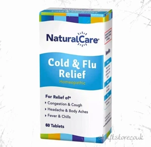 NaturalCare Alivio del resfriado y la gripe 60 comprimidos | Original | UK STOCK | Uso al final 0525 - Imagen 1 de 1