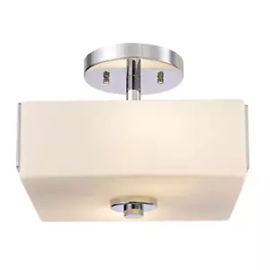 Seasons Karsen 2-flammige polierte Chrom Halb-Unterputzleuchte - Bild 1 von 4