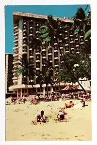 Cartolina Surfrider Hotel Waikiki Beach Sheraton Palm Hawaii HI Curt Stagno c1970s - Foto 1 di 2