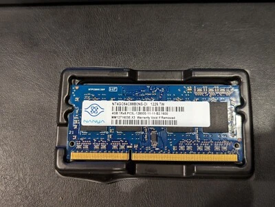 Nanya 4GB 1600MHz DDR3 PC3-12800 CL11 SoDimm OEM NT4GC64C88B0NS-DI - Image 1 of 2