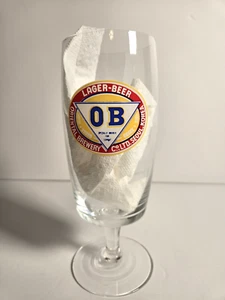 OB Oriental Brewing Co großes Bierglas mit Stiel 8 Zoll Seoul Korea - Bild 1 von 8