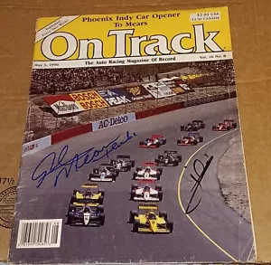 MARIO ANDRETTI RICK MEARS INDY CHAMPIONS SIGNED AUTOGRAPHED ON TRACK MAGAZINE - Picture 1 of 1