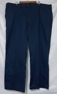 Carhartt Blended Twill Mens 50x30 Navy Blue Pleated Chino Pants Utility Work - Picture 1 of 11