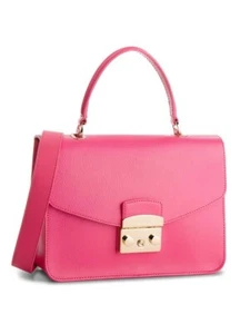 Furla Metropolis Top Handle S Women Fuchsia Pink Ortensia Crossbody Bag 962605 - Picture 1 of 3