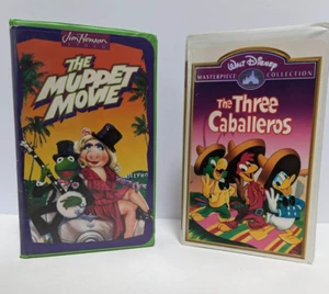 THE MUPPET MOVIE &THE THREE CABALLEROS 2 VHS SET - Picture 1 of 2