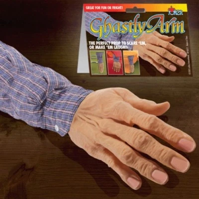 FALSO FANTASMAL BRAZO Manga Coche Maletero Mordaza Broma Goma Viejo Mano Zombi Prop Foto 1 de 3