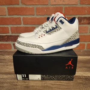 2016 NIKE AIR JORDAN 3 OG TRUE BLUE SZ 11 854262 106 WHITE SNEAKERS - Picture 1 of 7