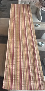 STRIPE Plaid 14x 57 Table Runner Thanksgiving & Christmas Holiday NWOT - Picture 1 of 4