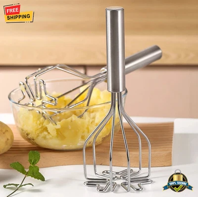 Herramienta de cocina trituradora de patatas de acero inoxidable de 1 pieza Foto 1 de 4