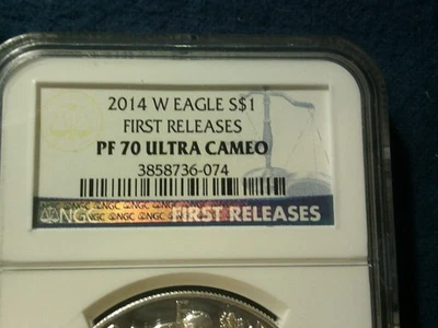 2014-W  Silver Eagle PROOF 70 ULTRA CAMEO - Image 1 of 3