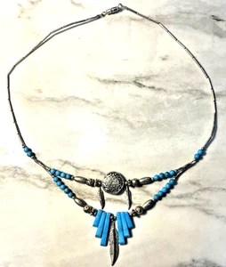 Türkis Halskette Sterlingsilber 19 Zoll - Bild 1 von 3