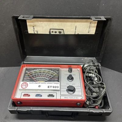 Probador medidor amplificador ohmios voltios de tacómetro Mac Tools ET920 sin probar Foto 1 de 4