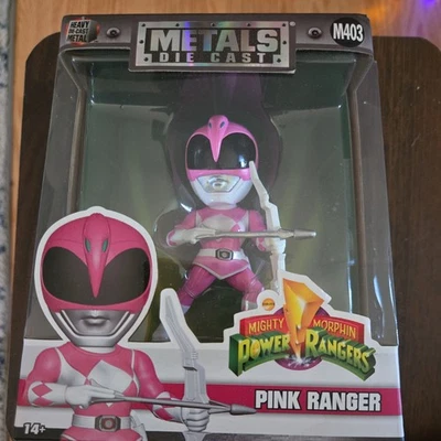 4" Metales Die Cast Mighty Morphin Power Rangers Pink Ranger M403 Jada Nuevo  Foto 1 de 2