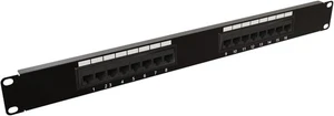 CAT5e Network Patch Panel Rack  Mountable RJ45 Ethernet Hub 19" Racks 16 Port 1U - Picture 1 of 6
