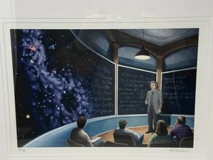 "The Chalkboard Universe” Signed & Numbered Print By Rob Gonsalves 43/300 - Picture 1 of 11