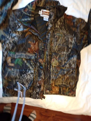 Gamehide Hunting Jacket Mens LargeHush Hide Mossy Oak  Camo Full Zip Worn Once - Image 1 of 4