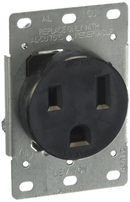 NUEVO Receptáculo de montaje empotrado de hoja recta Leviton 5374-S00 50A 250V envío gratuito Foto 1 de 4