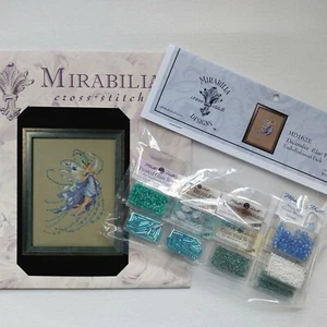 December Blue Topaz Cross Stitch Chart and Bead Pack by Mirabilia MD162 - Picture 1 of 19