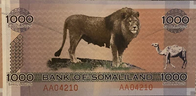BEAUTIFUL COLLECTOR's ITEM - 1,000 SHILLINGS 2006 - BANK OF SOMALILAND (P-CS1a) - Image 1 of 2
