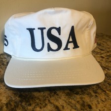 PRESIDENT DONALD TRUMP OFFICIAL CAMPAIGN WHITE USA 45 HAT MADE IN USA CALI FAME