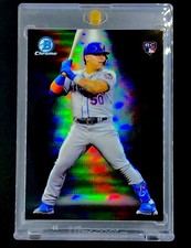 FRANCISCO ALVAREZ BLACK REFRACTOR ROOKIE SP Insert RC Card Chrome Non Auto METS