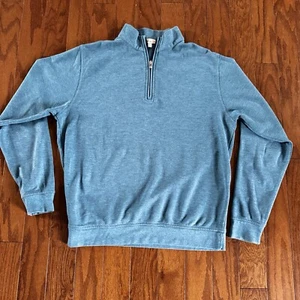 Peter Millar Mens Sweatshirt Sz Medium Cotton Blend 1/4 Zip Pullover Golf Casual - Picture 1 of 11