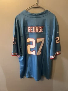 Vintage Eddie George Houston Oilers Nike Men’s XL Powder Blue Stitched Jersey - Picture 1 of 8