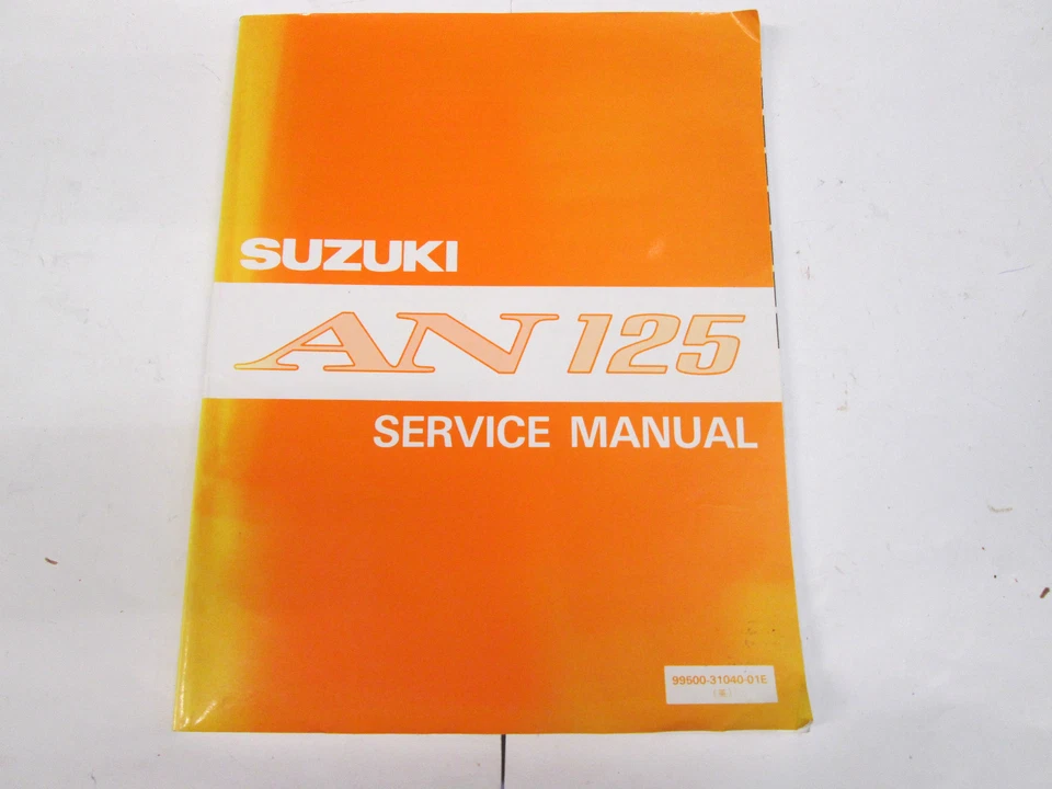 SUZUKI AN125 SERVICE MANUAL SHOPSOILED 1994 99500-31040--01E - Image 1 of 1
