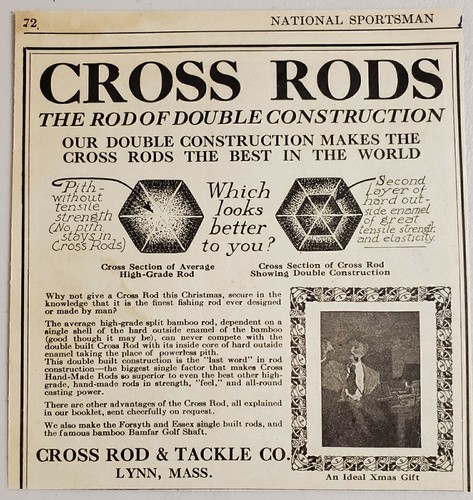 1922 Print Ad Cross Rods Fishing Rods Made in Lynn,Massachusetts | eBay