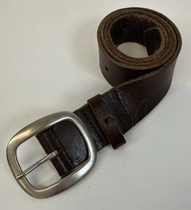 White Stuff Belt 100% Leather Brown Tan Heart Cut Out Boho Chic Hip S/M UK 8/10 - Picture 1 of 11