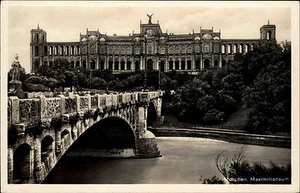 München Bavaria Bayern AK ~1940 Maximilianeum Brücke Verlag Lengauer ungelaufen - Picture 1 of 2
