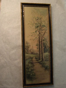 Lovely Antique Watercolor on Card Board signed Anne T. Swinburne - Picture 1 of 12