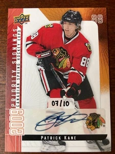 2009 Priority Signings Autograph 07/10 Patrick Kane Auto Hawks - Picture 1 of 2