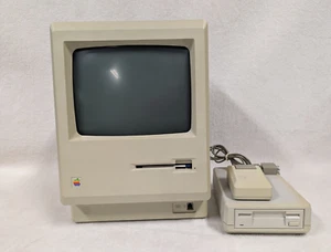 Apple Macintosh Plus 1Mb Vintage Desktop Computer M0001A Mouse 2nd Floppy Drive - Picture 1 of 9