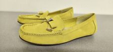 Isaac Mizrahi Womens Shoes size 8 Imalia Yellow Suede Flats Moccasins Loafers
